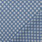 Preview: Double Gauze in Jeansblau mit Blumenstickerei